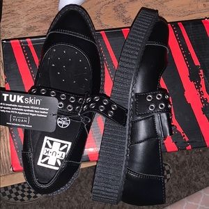 TUK black ballet strap creepers